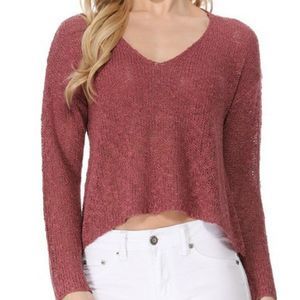 ❥ Pull Over Knit Sweater in Brick